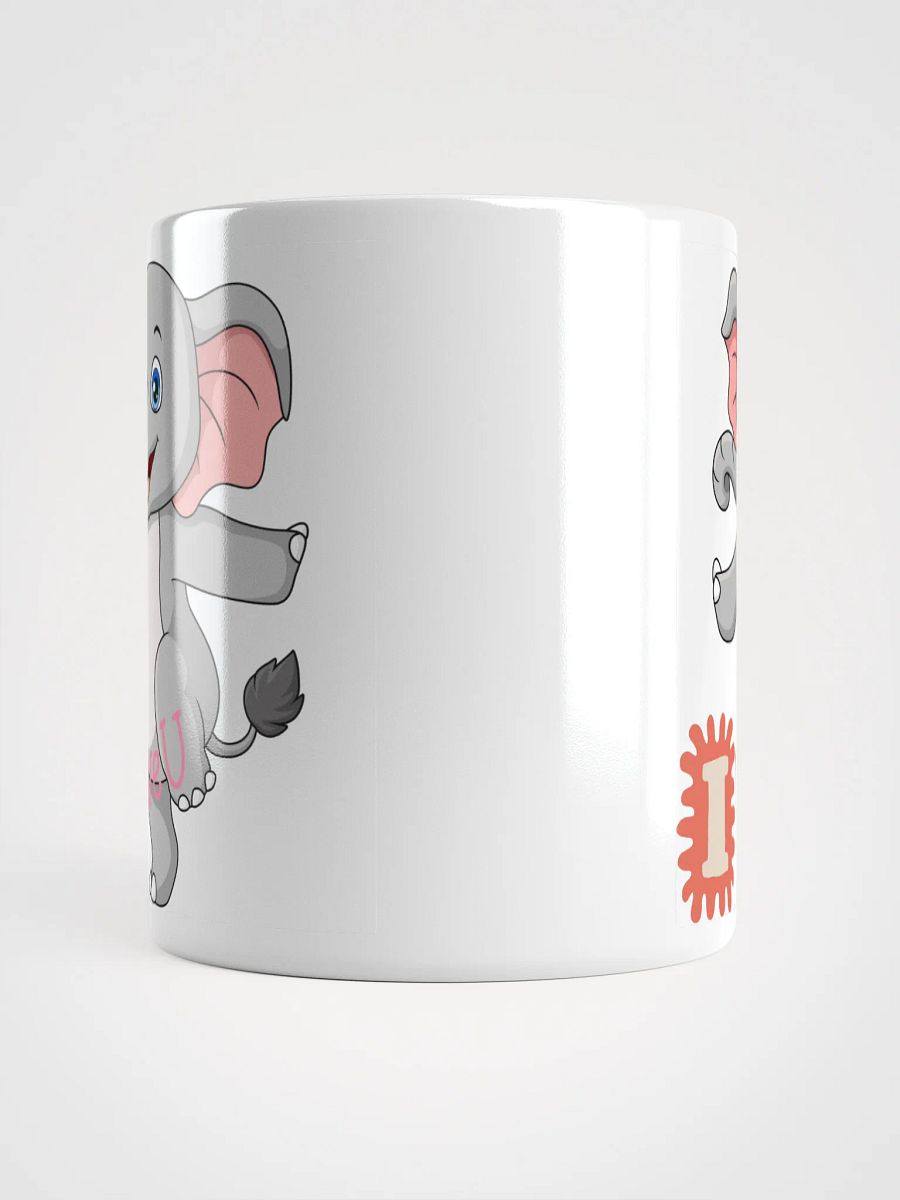 White Glossy Mug Elephant product image (5)