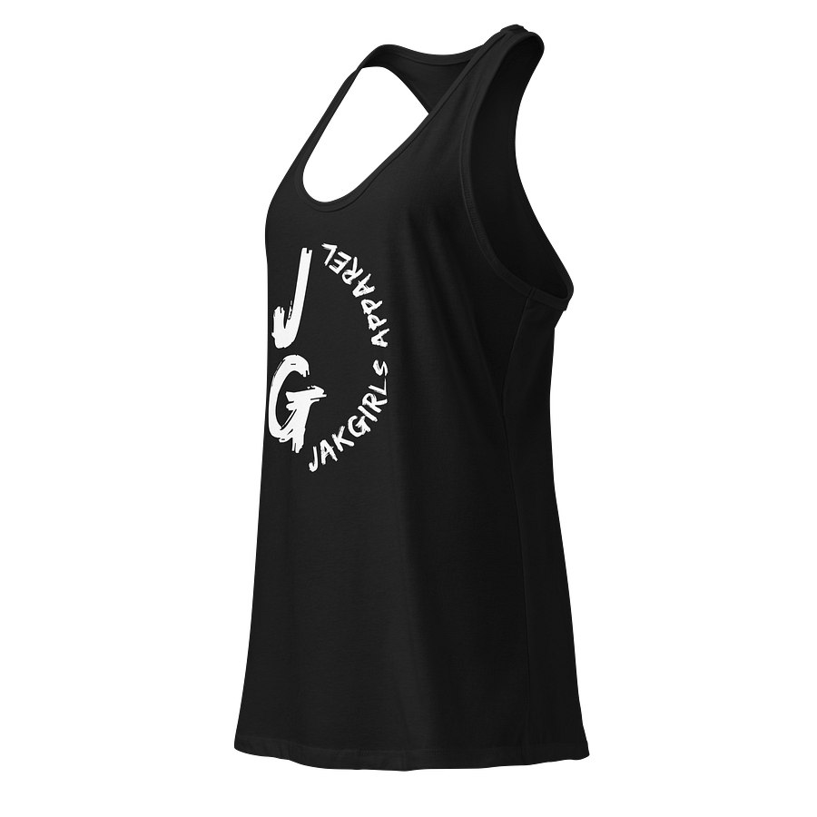 Womens Abstract Floral Racerback Tank (white logo) product image (3)
