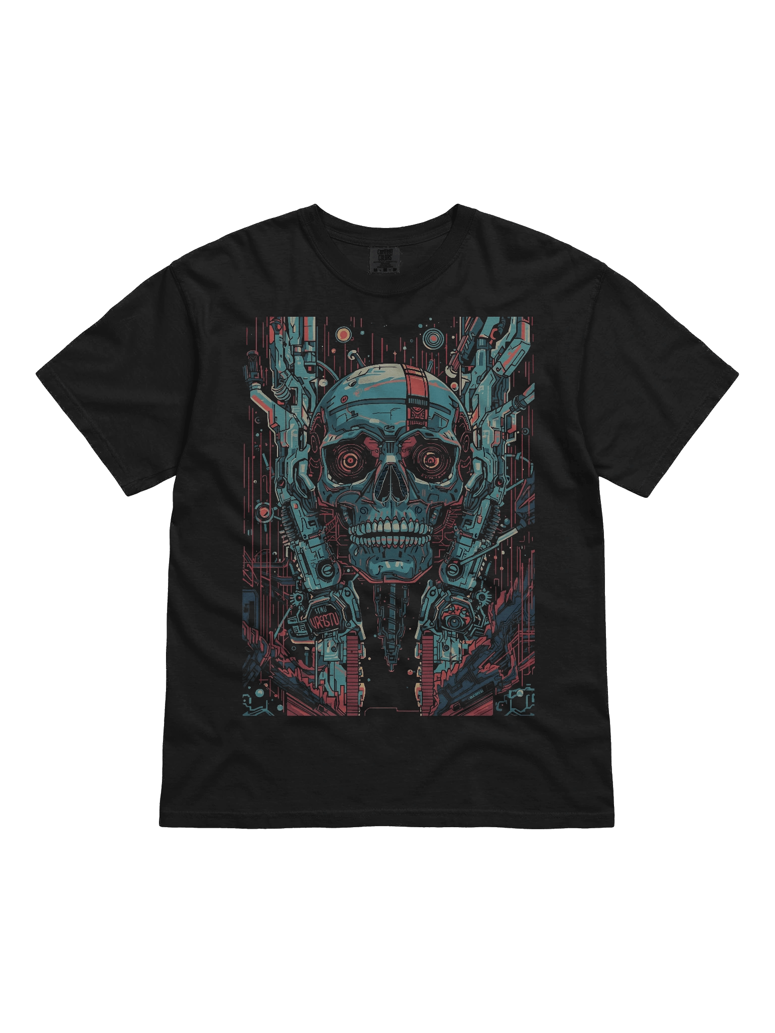 Emerging Cyborg Skull Heavyweight T-Shirt product image (1)