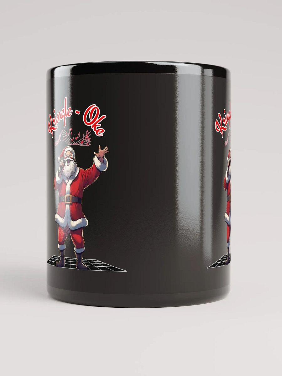Kringle - Oke, Karaoke Singing Santa - Christmas Black Mug product image (9)