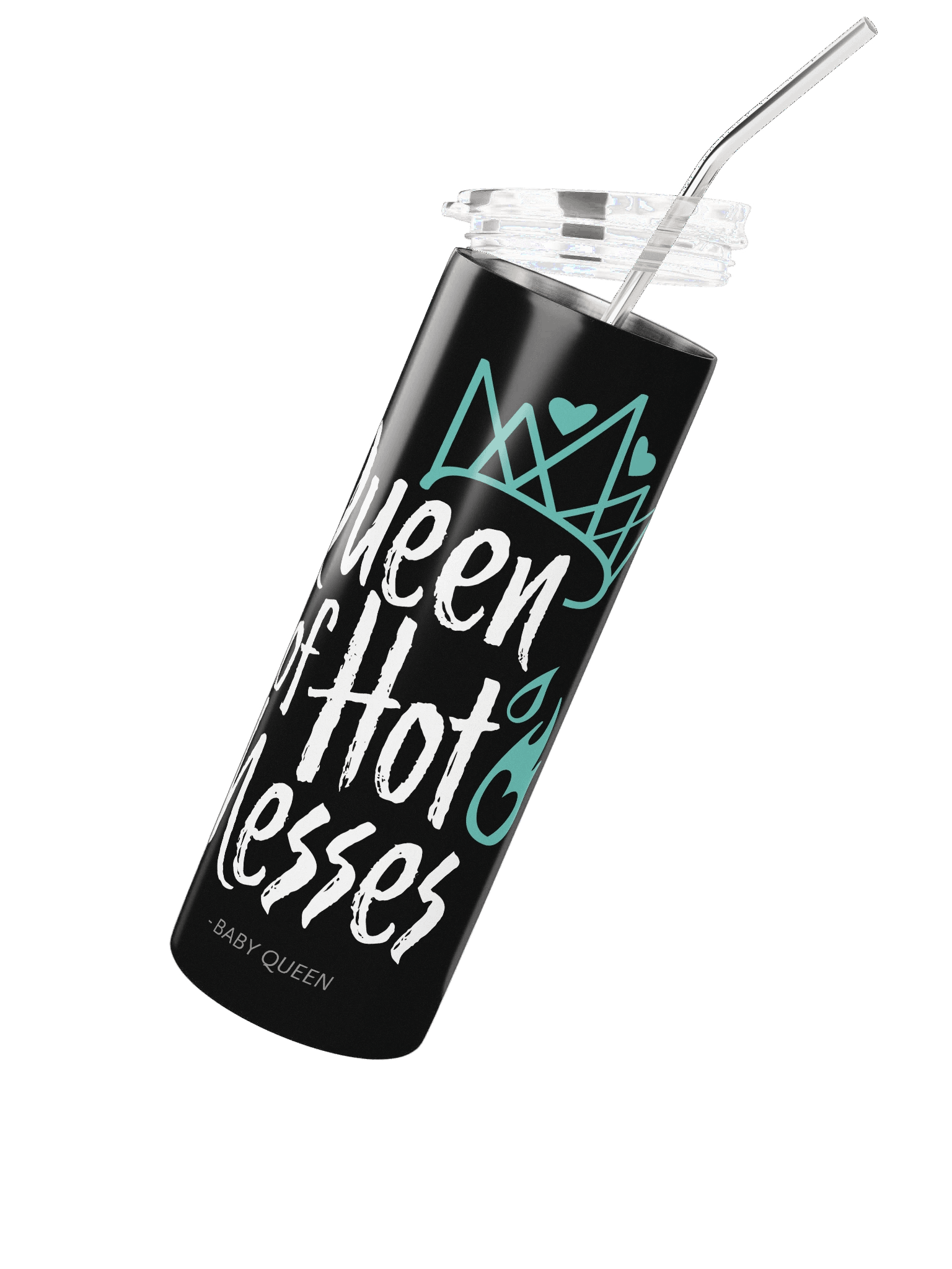 Queen Of Hot Messes Stainless Steel Tumbler (Black) product image (2)