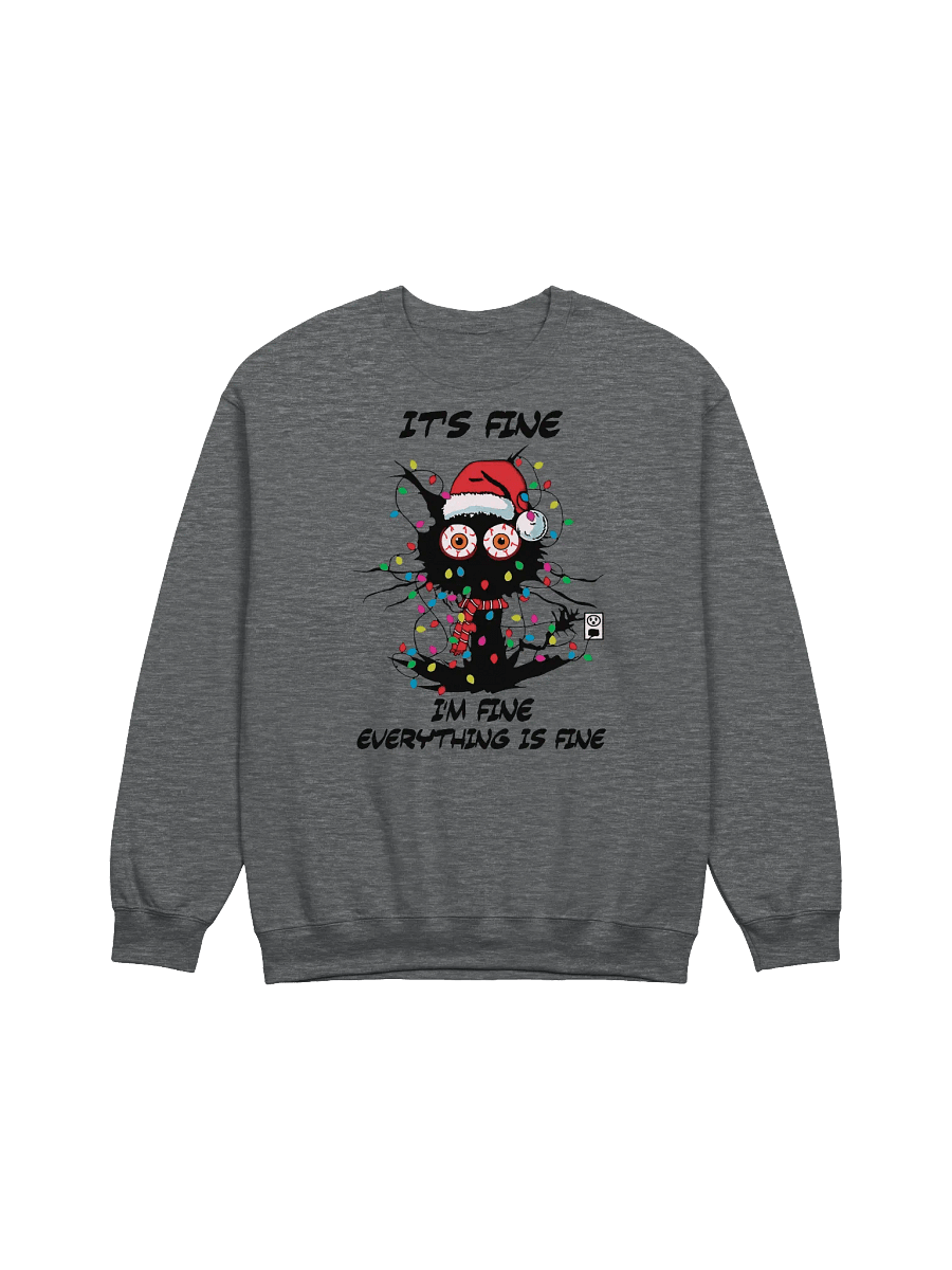 Distressed Santa Cat Crewneck Sweatshirt product image (4)