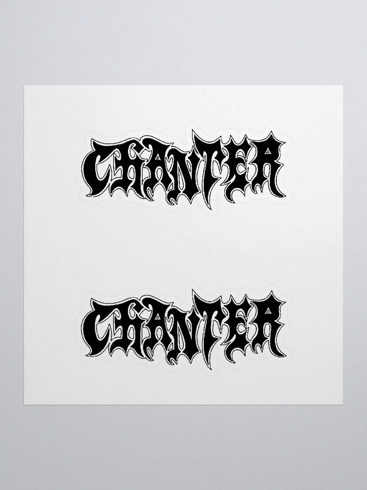 2 Black Chanter Logo Kiss Cut Stickers product image (1)