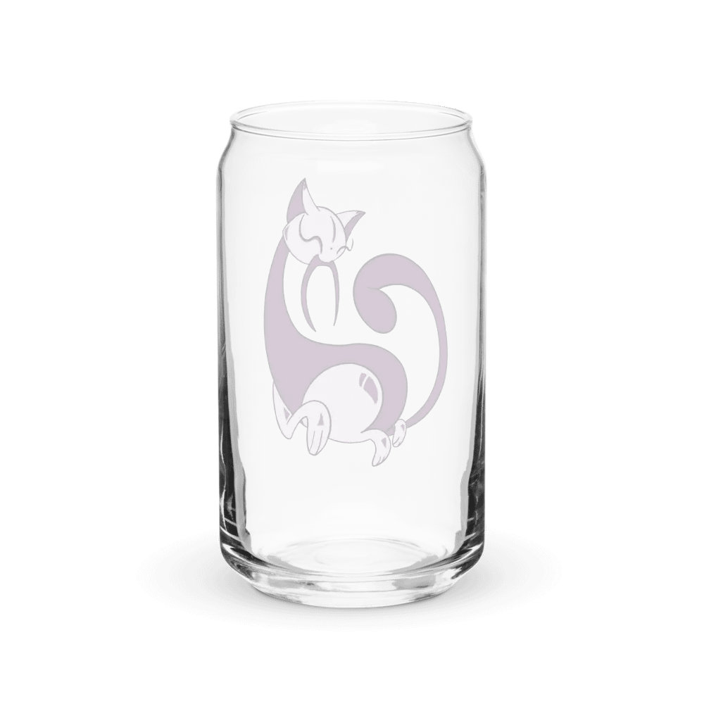 Calming Purple Cat Can-Shaped Glass product image (2)