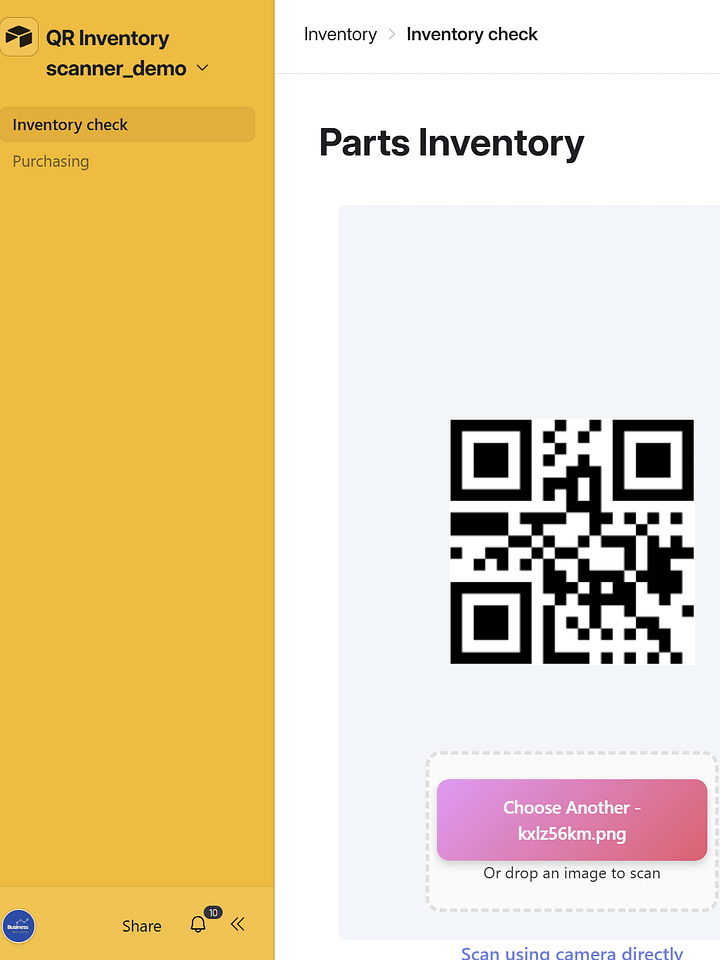 Airtable base template with Custom QR Code Scanning link product image (1)