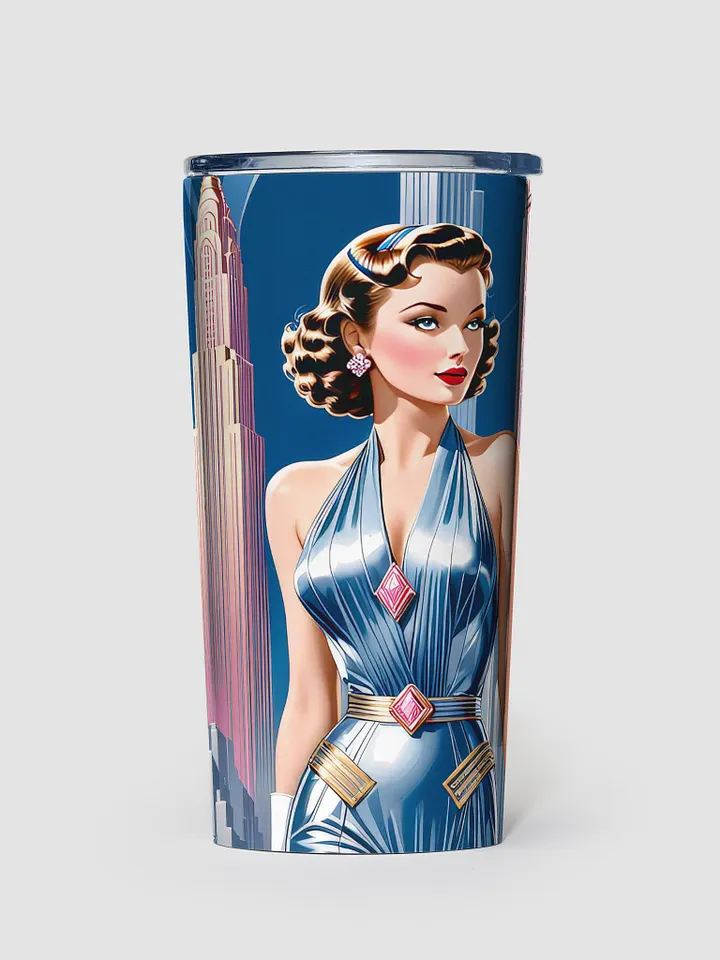 Art Deco Flapper Girl 20 oz Stainless Steel Tumbler - v2 product image (1)