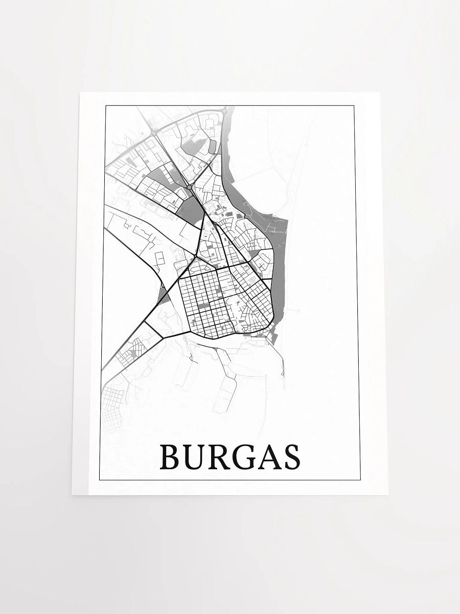 Burgas, Bulgaria, city map print product image (17)