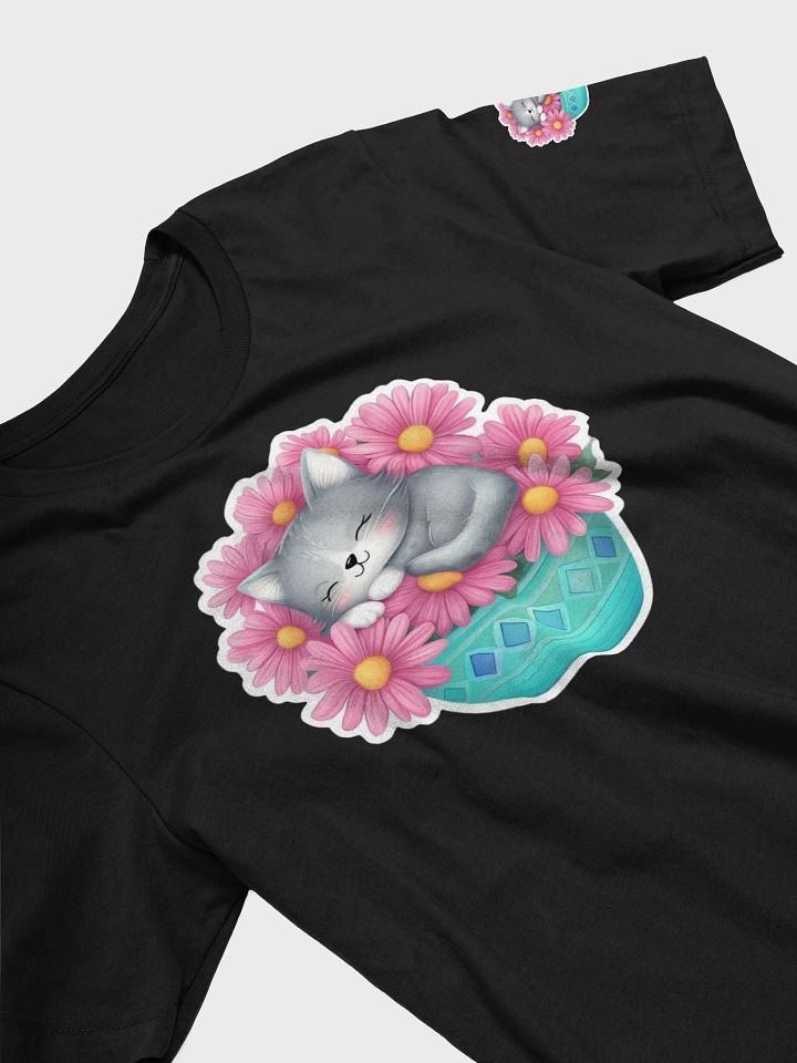 Sleeping Kitten among Pink Flowers T-Shirt product image (2)