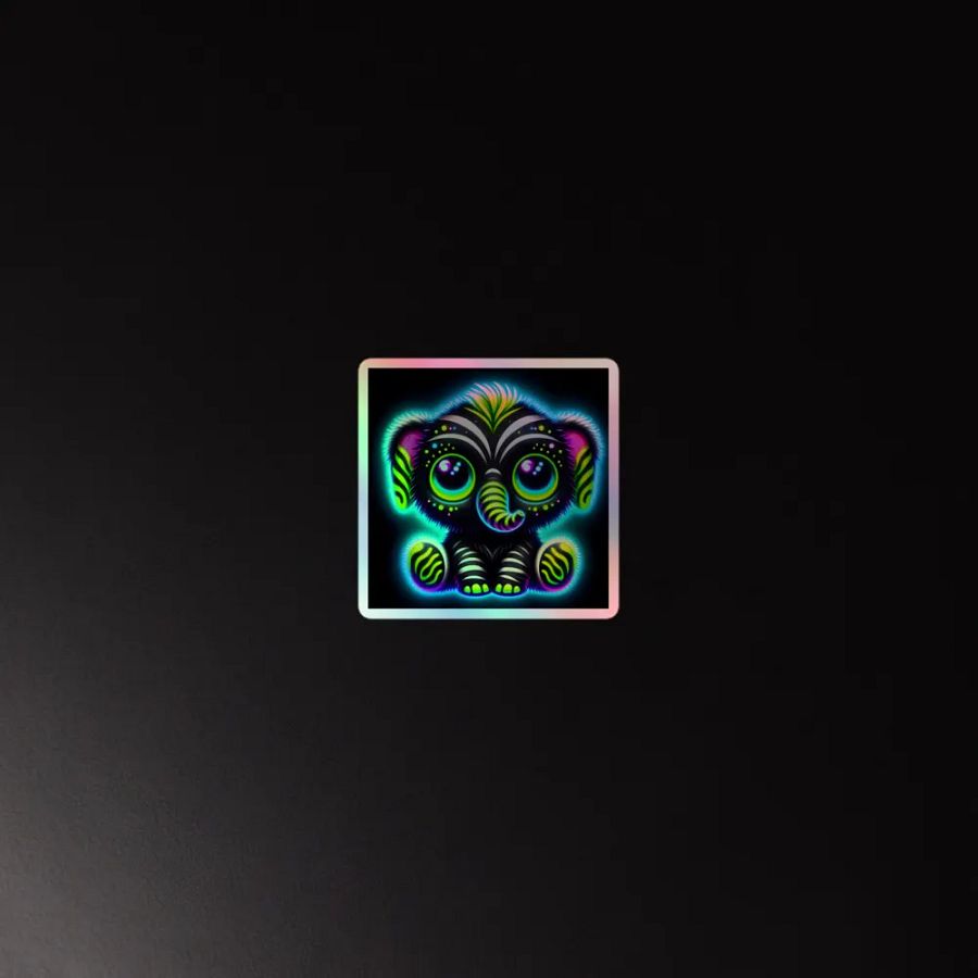 Neon Elephant Dreams Holographic Sticker Sheet product image (4)