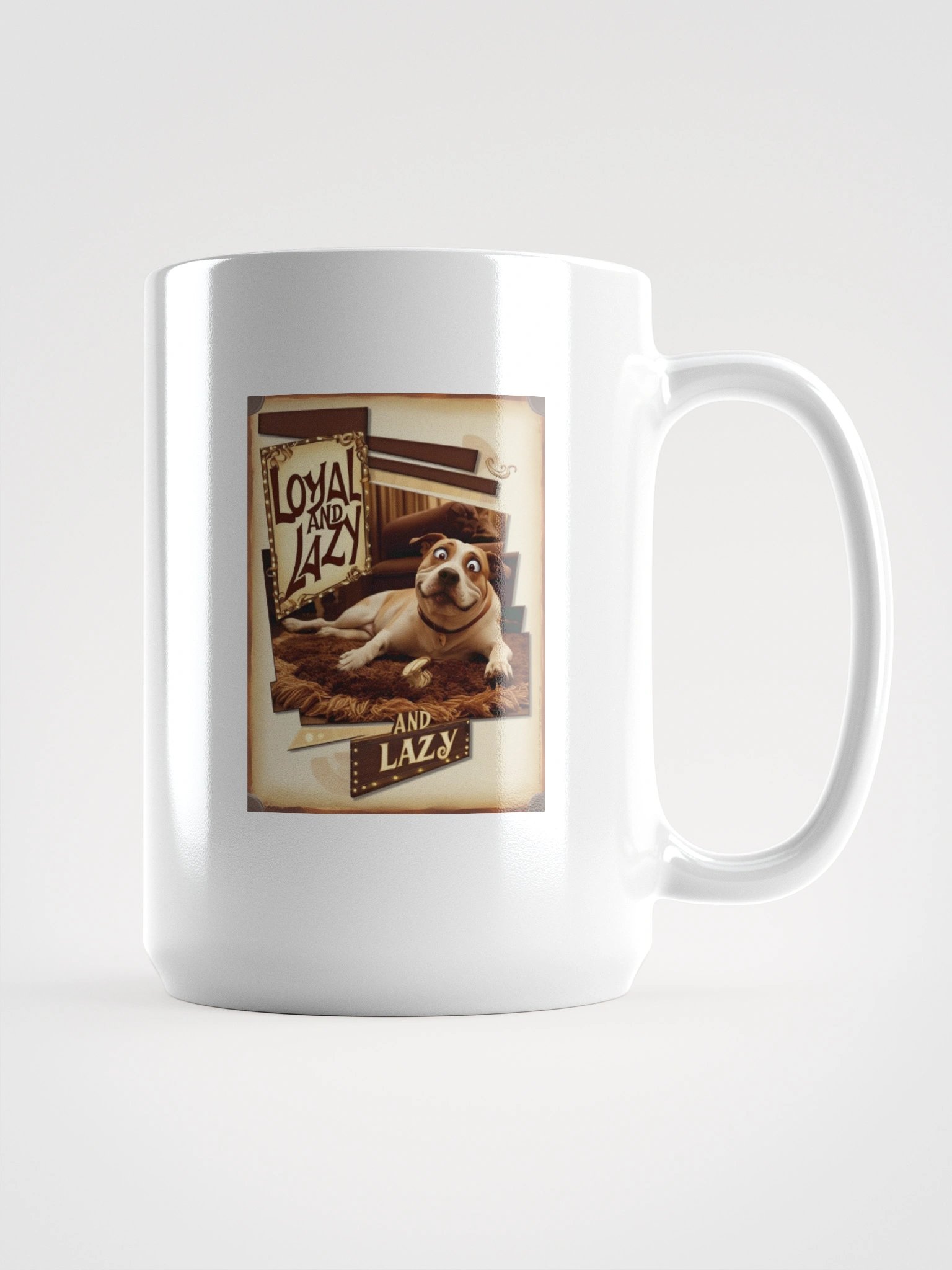 Loyal and Lazy Dog White Glossy Mug product image (1)