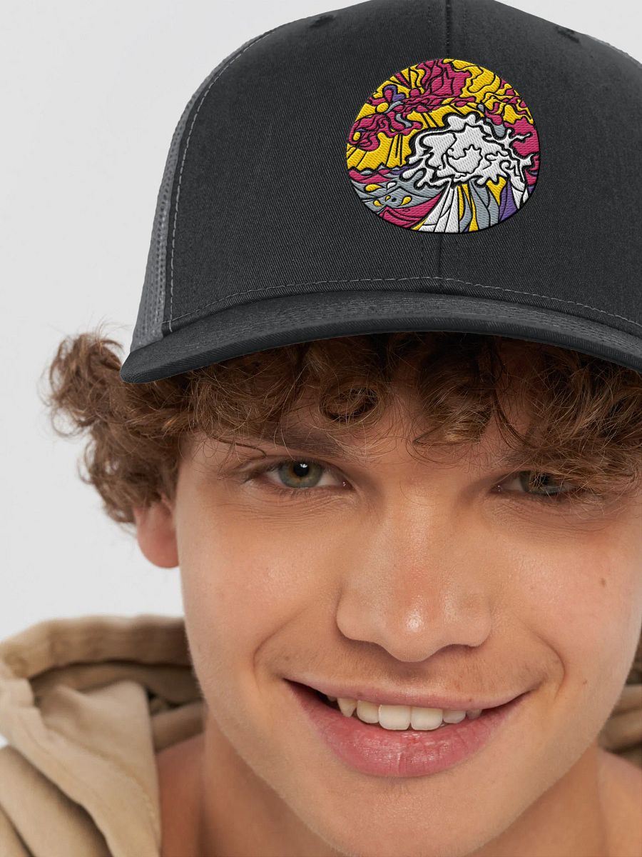 Vibrant Swirls Snapback Hat - Wave at Sunset product image (61)