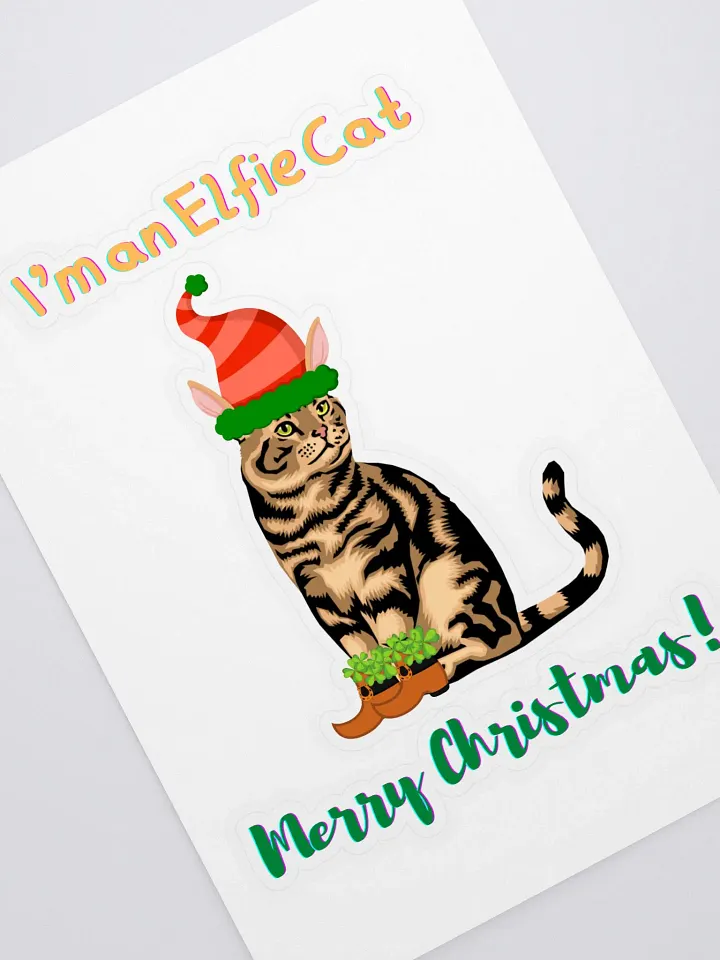 I'm an Elfie Cat Die Cut Sticker product image (1)