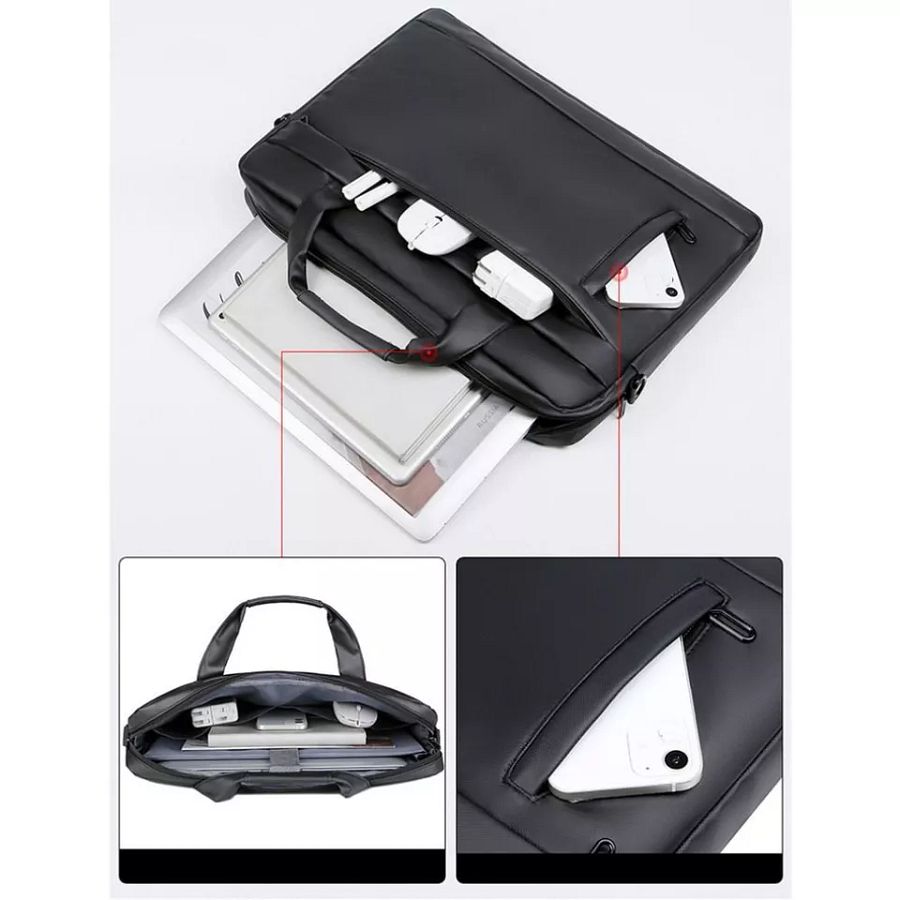 Leather Laptop Bag Business Office Handbag New Briefcase Bag Men product image (4)