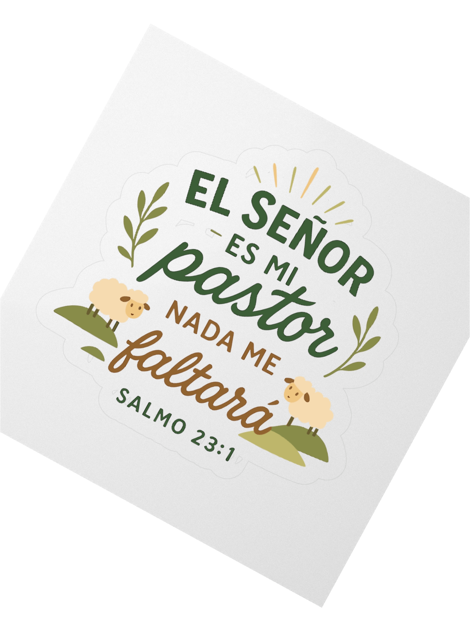 Spanish Faith Sticker – “El Señor es mi Pastor” – Christian Kiss-Cut Vinyl product image (2)
