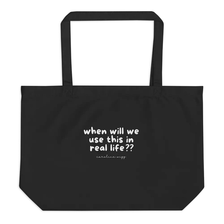 Real Life Tote Bag - Black product image (1)