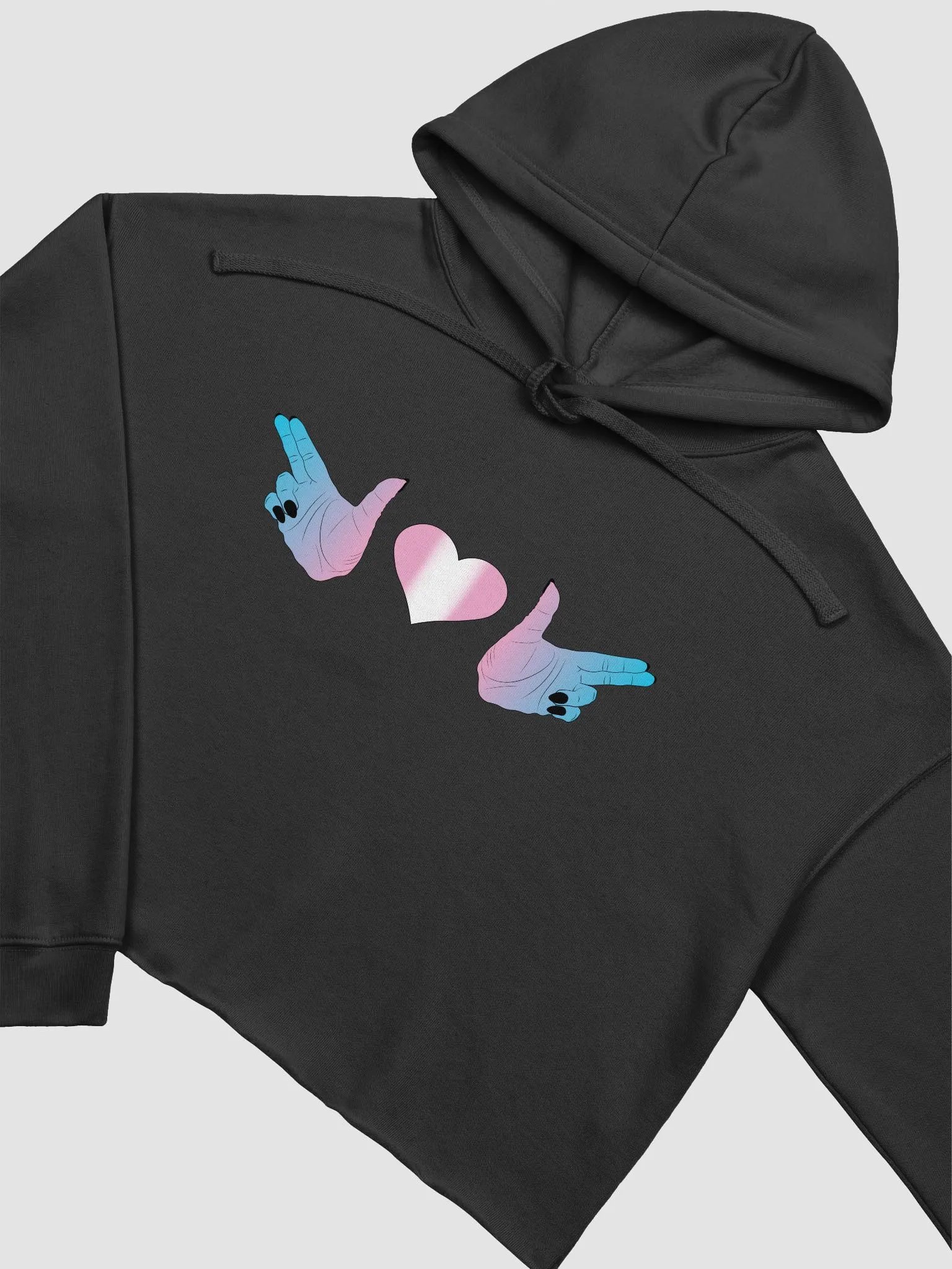 Finger Guns (trans flag) Crop Hoodie product image (23)