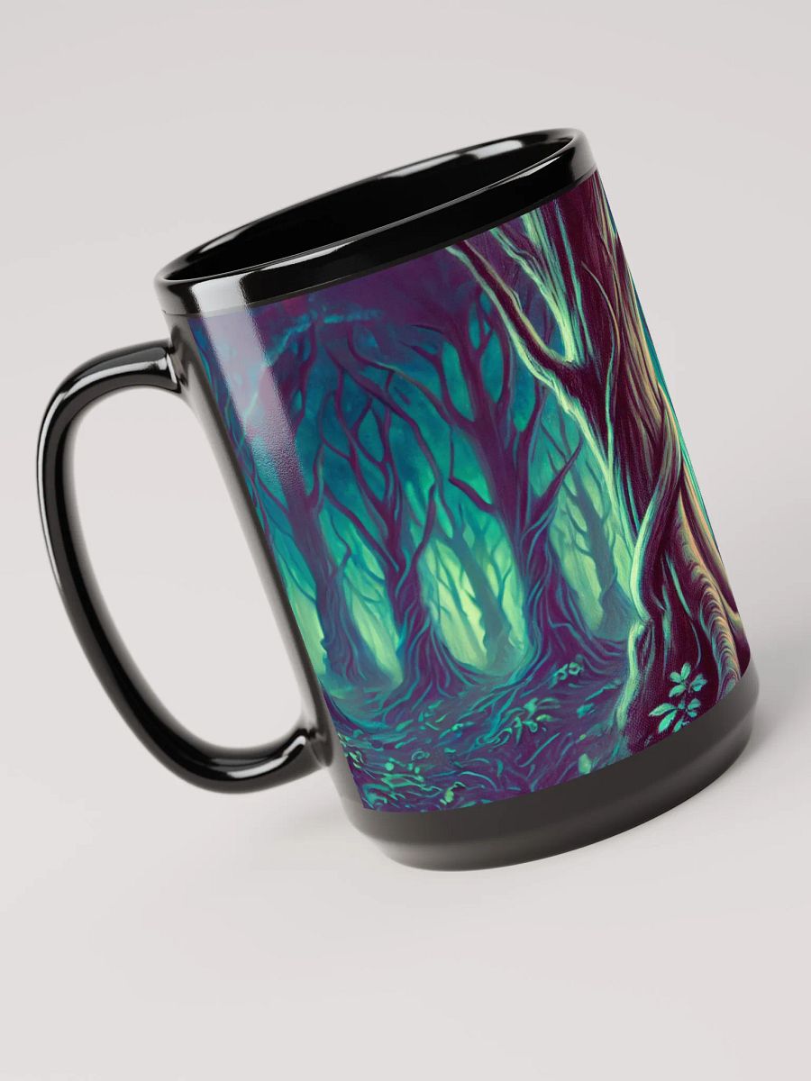Beautiful Vampire in the Woods - Glossy Black Mug product image (3)