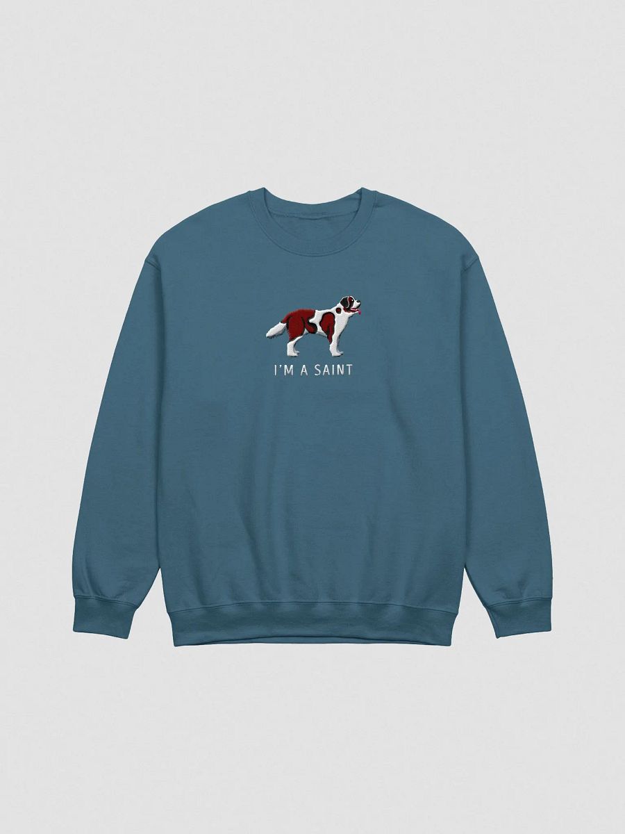 I'm a Saint Sweatshirt (Embroidered) of a Saint Bernard(Mahogany) product image (4)