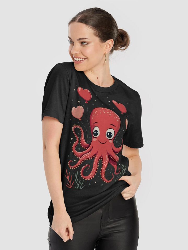 Octopus With Hearts Balloons T-Shirt product image (1)