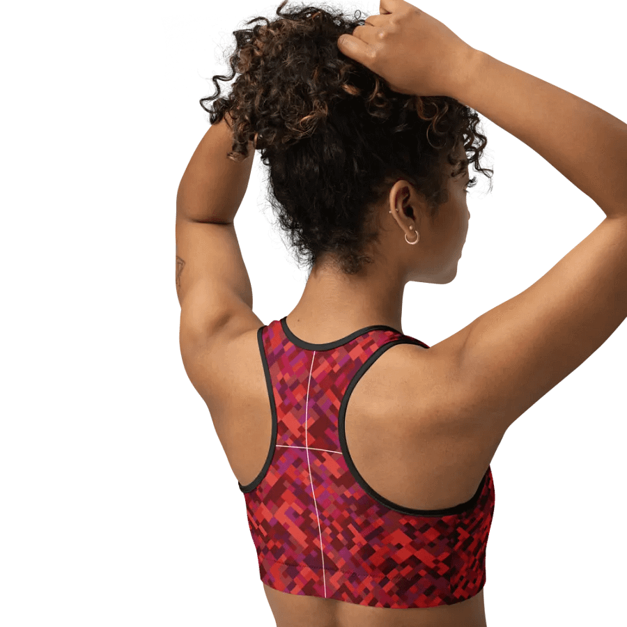 Colorful Mosaic Pattern Sports Bra - v3 product image (3)