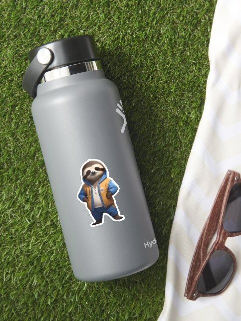 Playful Sloth kiss-cut Sticker product image (2)