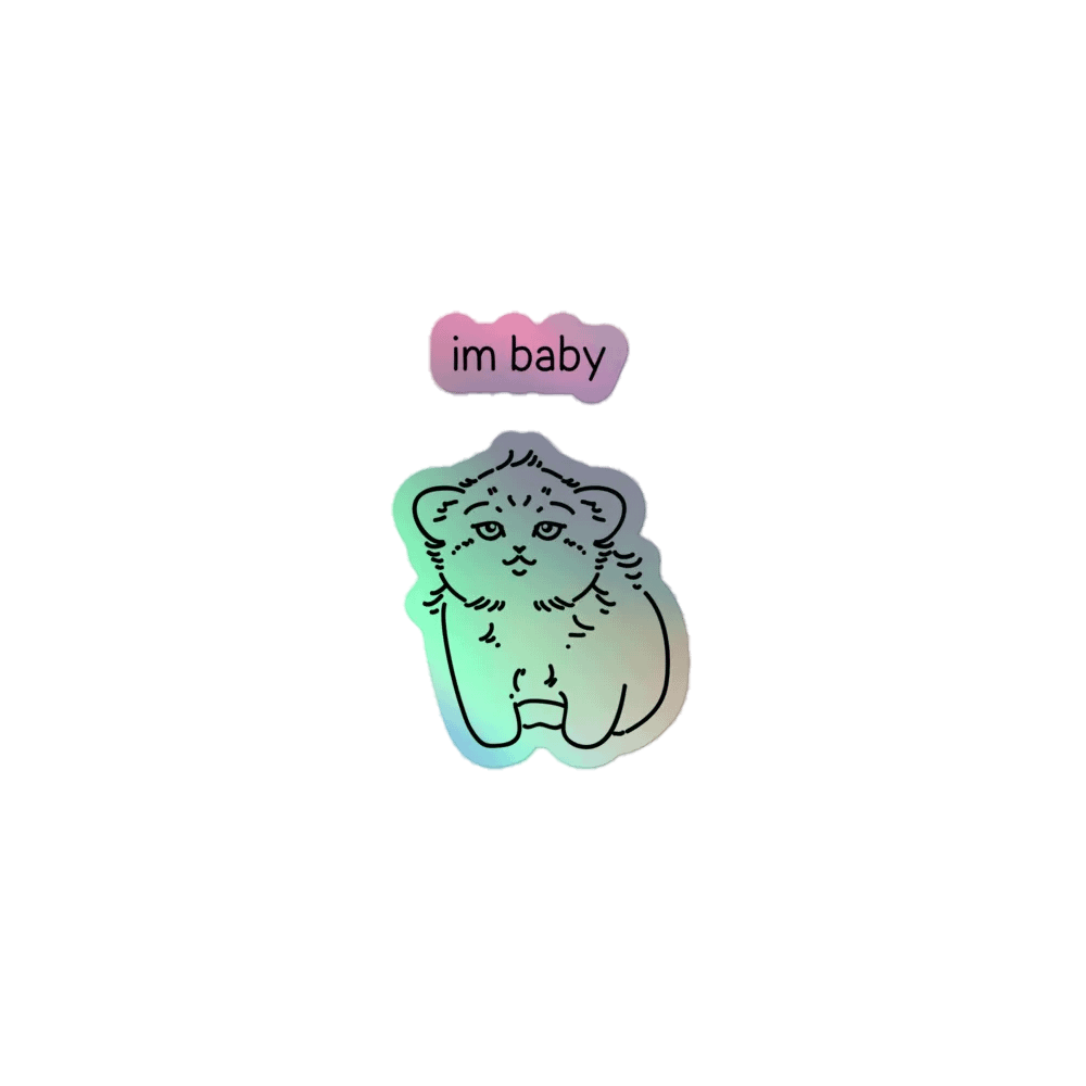 I'm Baby Manul - Holo Sticker product image (1)