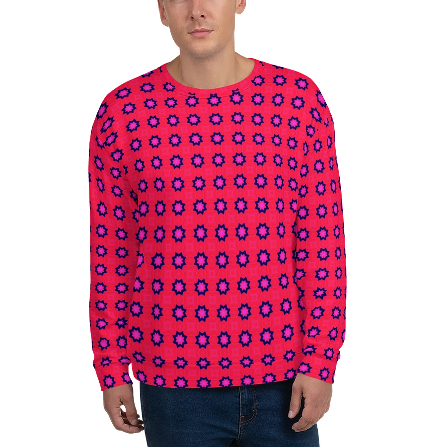 Abstract Red Unisex All Over Print Sweatshirt product image (4)