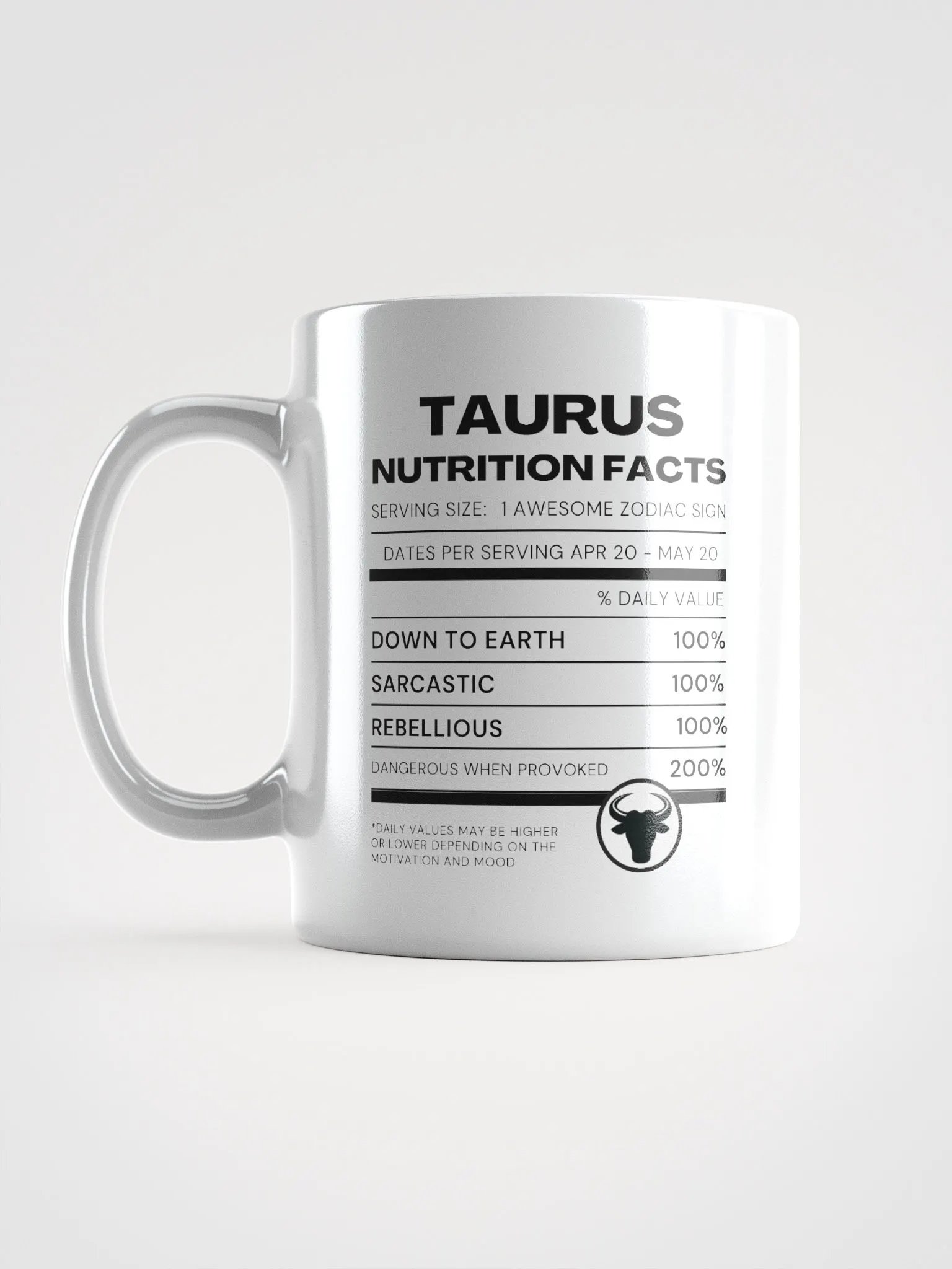 Taurus Nutrition Facts Mug product image (7)