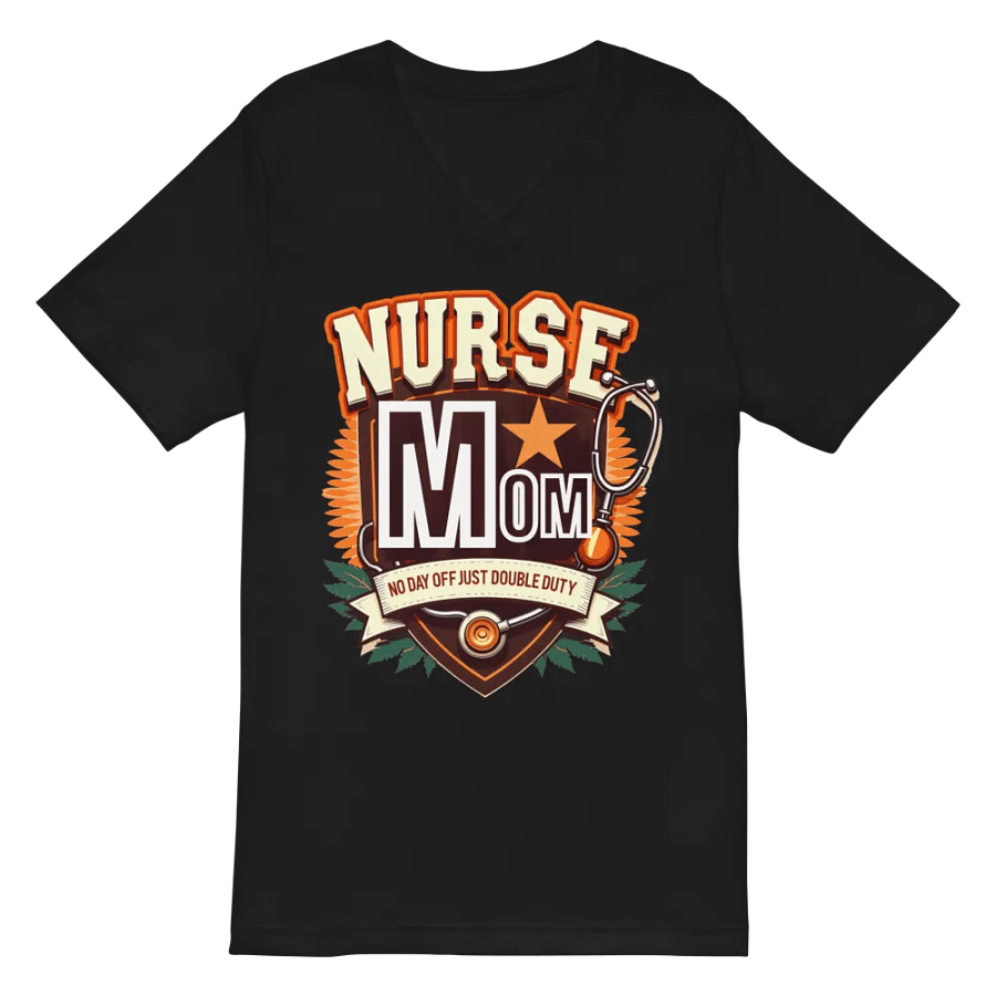 Double Duty Nurse Mom V-Neck Tee product image (3)