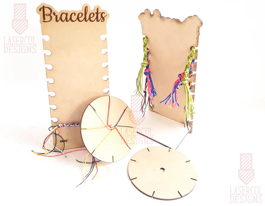 Bracelet Braiding Disc and Stand - Laser Cut Files product image (8)