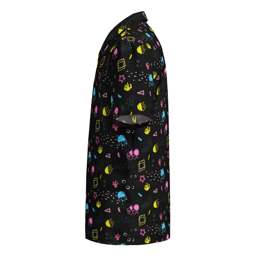 Shifty Seas dark pattern button down shirt product image (4)