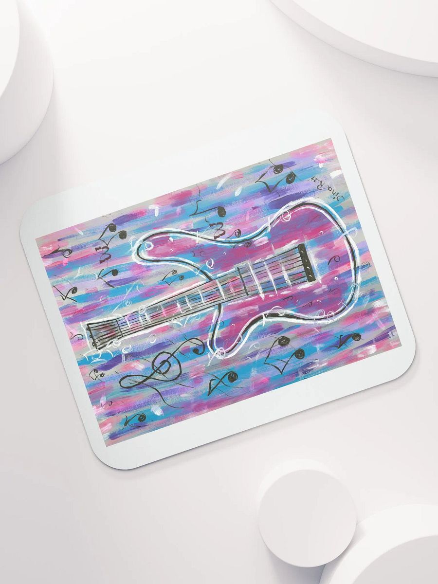 My Guitar (art by Dina R.) acrylic painting picture - mouse pad product image (7)