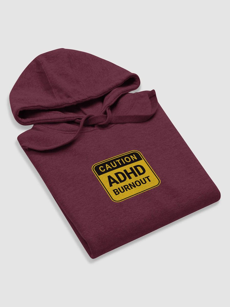 CAUTION: ADHD BURNOUT printed heavyweight hoodie product image (5)