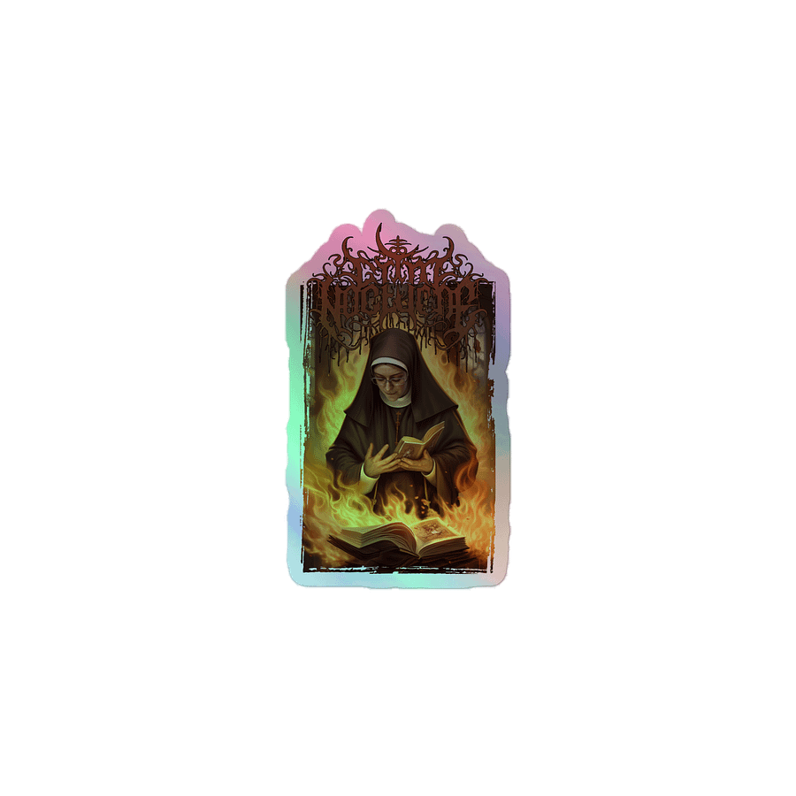 Burning Nun Sticker Holo product image (1)