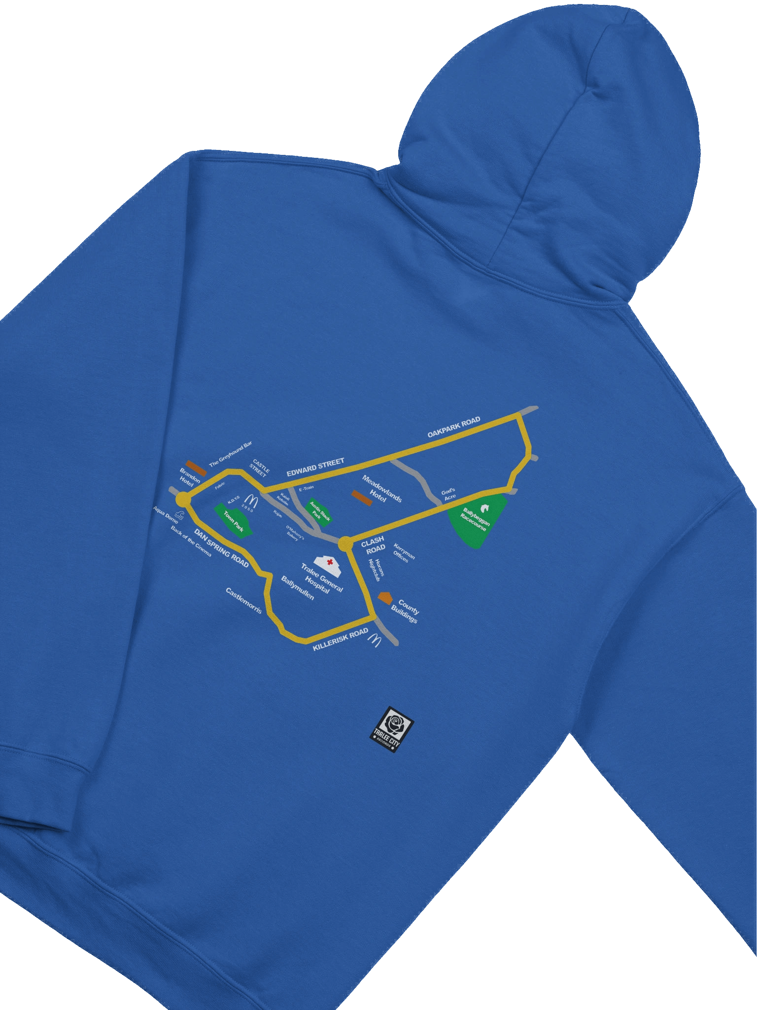 E-Train | Tralee City on the Map Front & Back Double Graphic Hoodie product image (4)