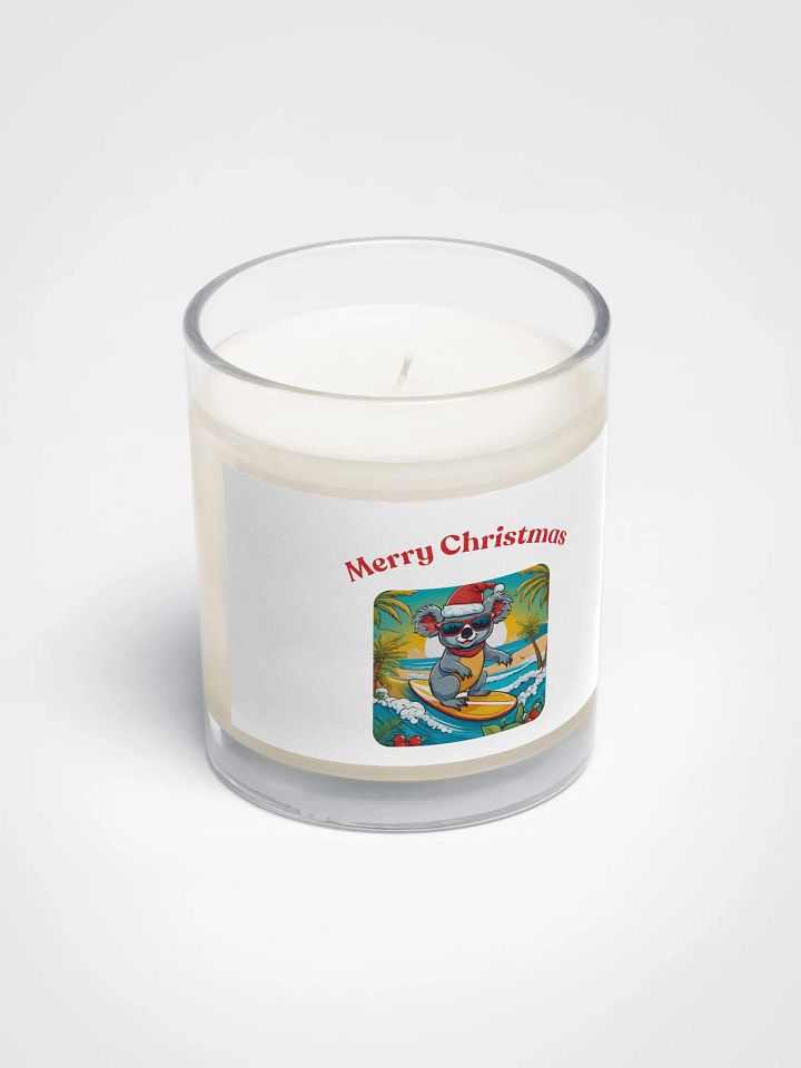 Koala Claus Surf Scene Soy Wax Candle - Red product image (2)