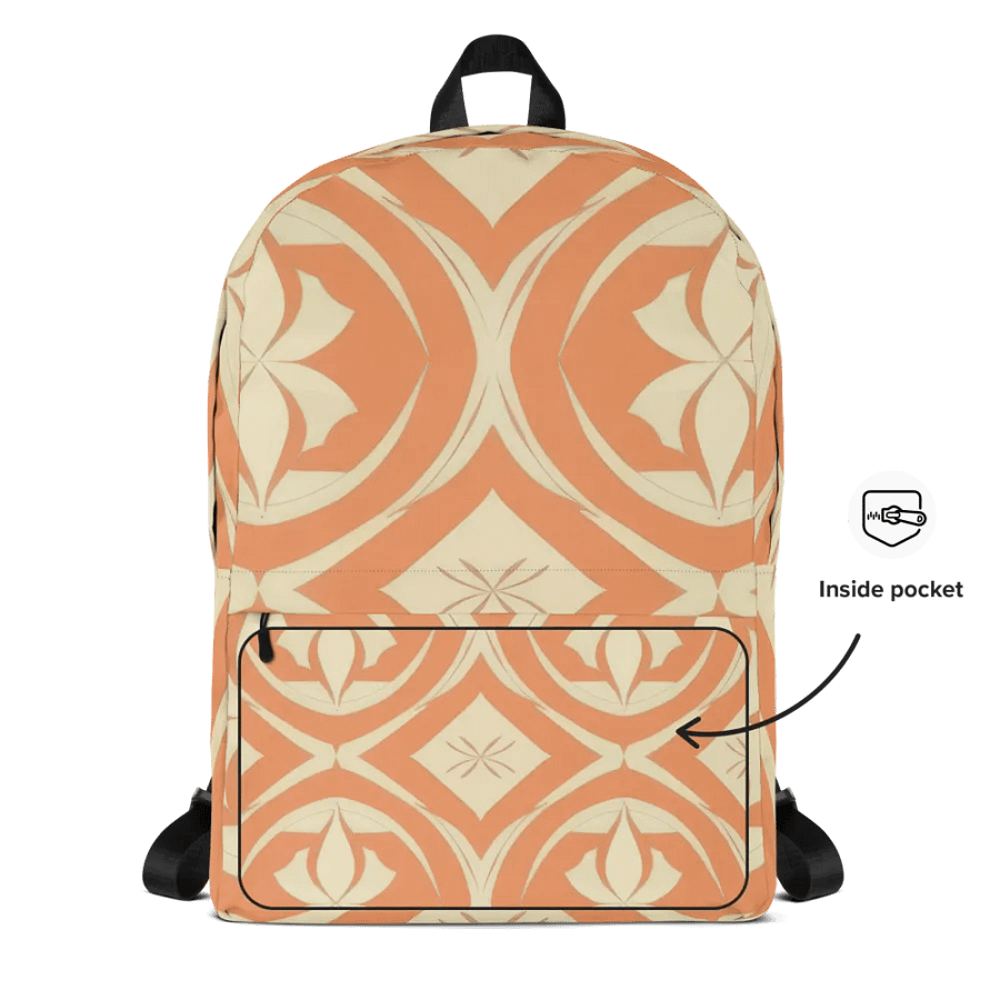 Ornate Peach All-Over Backpack product image (4)