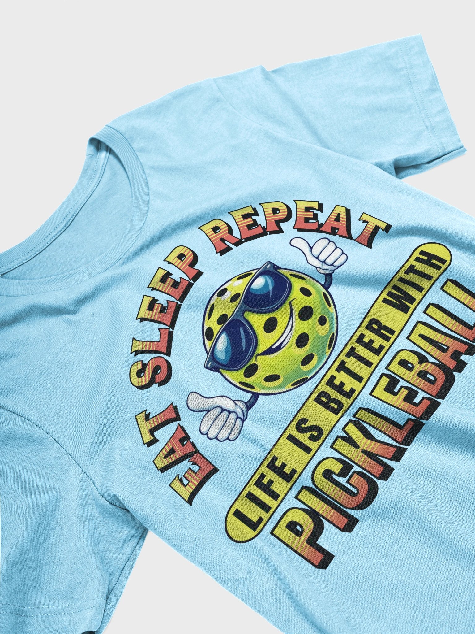 Eat Sleep Repeat Pickleball Thumbs Up Paradise Tee product image (2)