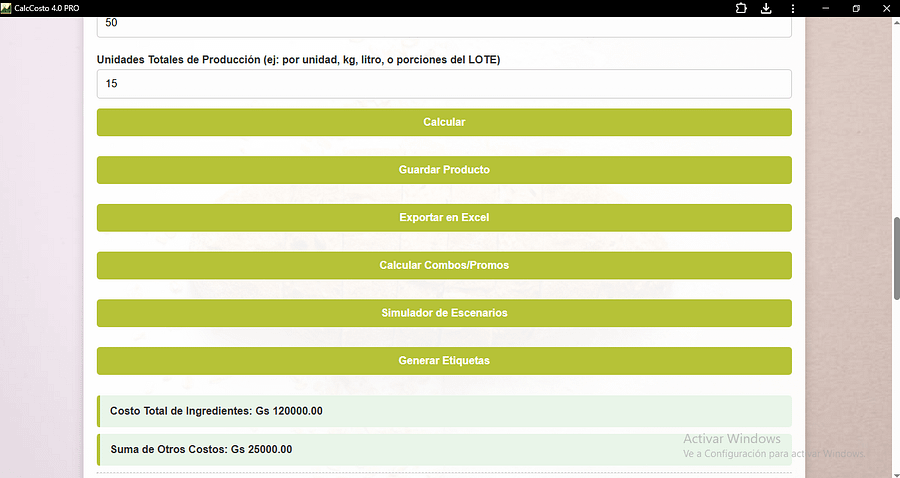 CalcCostos 4.0 PRO product image (4)