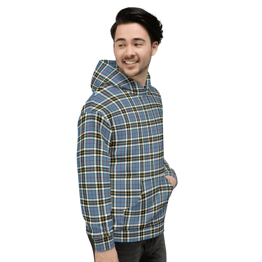Thompson Blue Tartan Hoodie product image (5)
