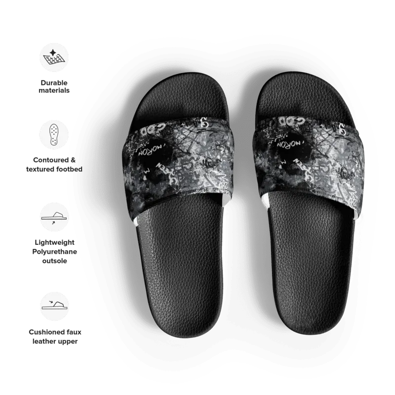 Black and White Graffiti | Men's Slides product image (2)