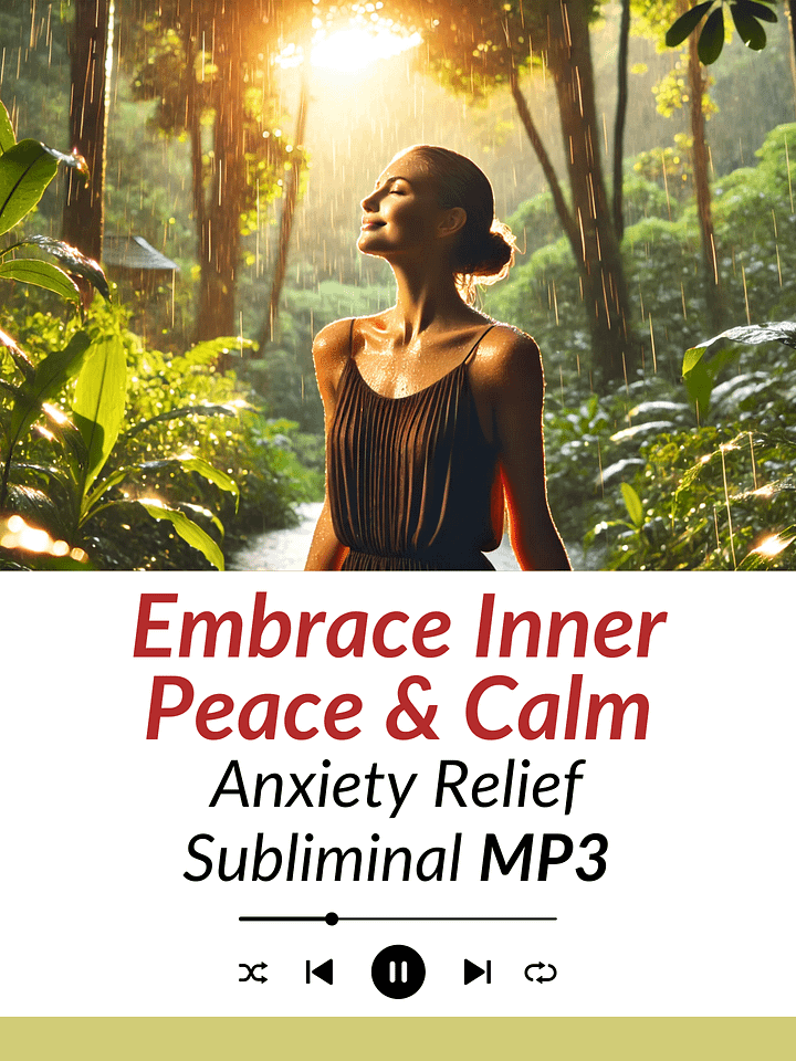 Embrace Inner Peace & Calm - Anxiety Relief Subliminal | MP3 Audio Download product image (1)