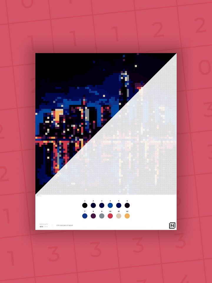 City skyline at night product image (2)