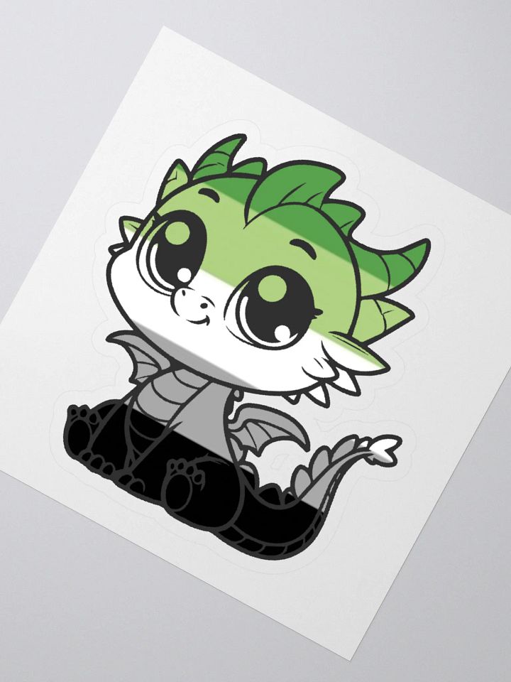 Aromantic Pride Dragon Sticker product image (2)