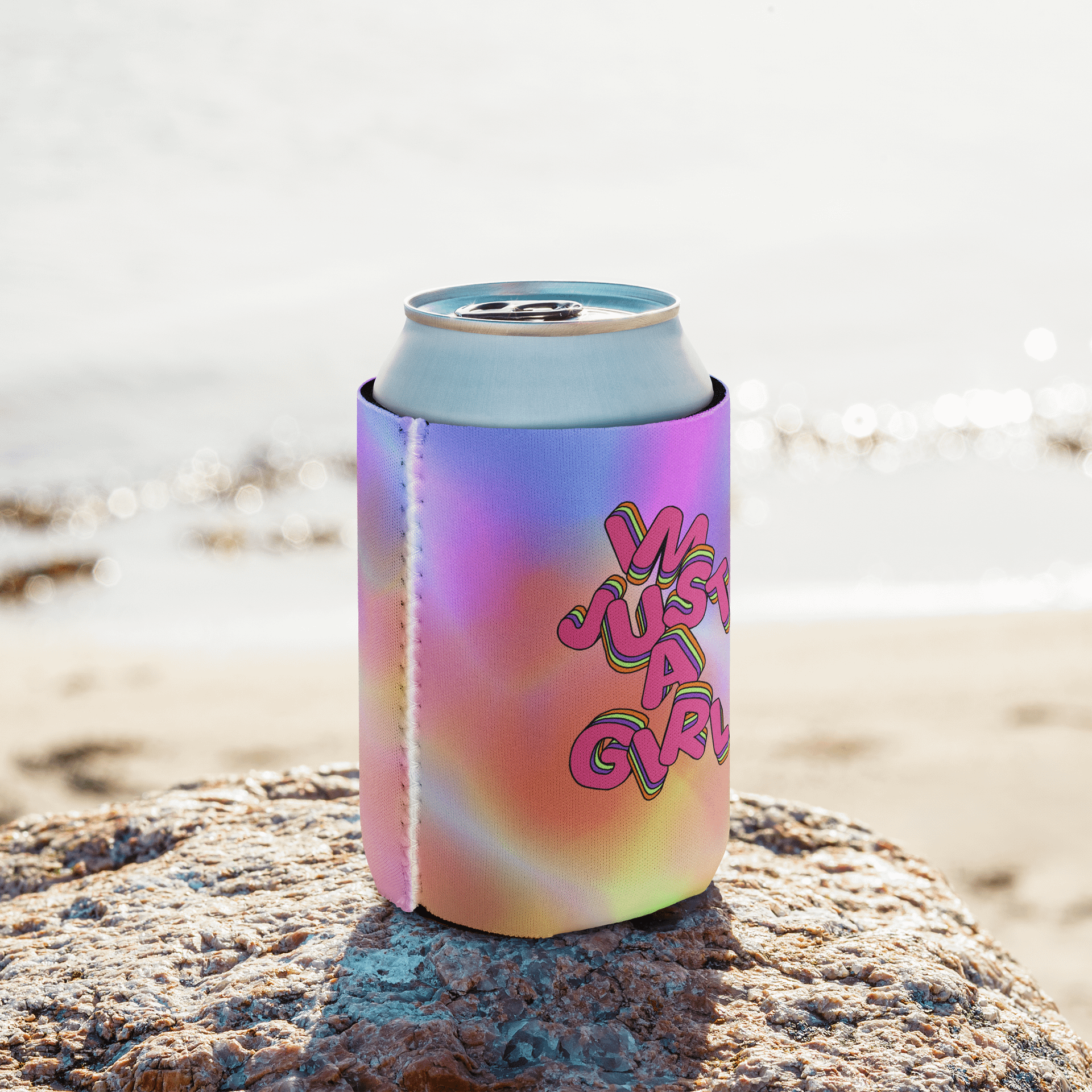 "I'm just a girl" Tie-Dye Coozie product image (9)
