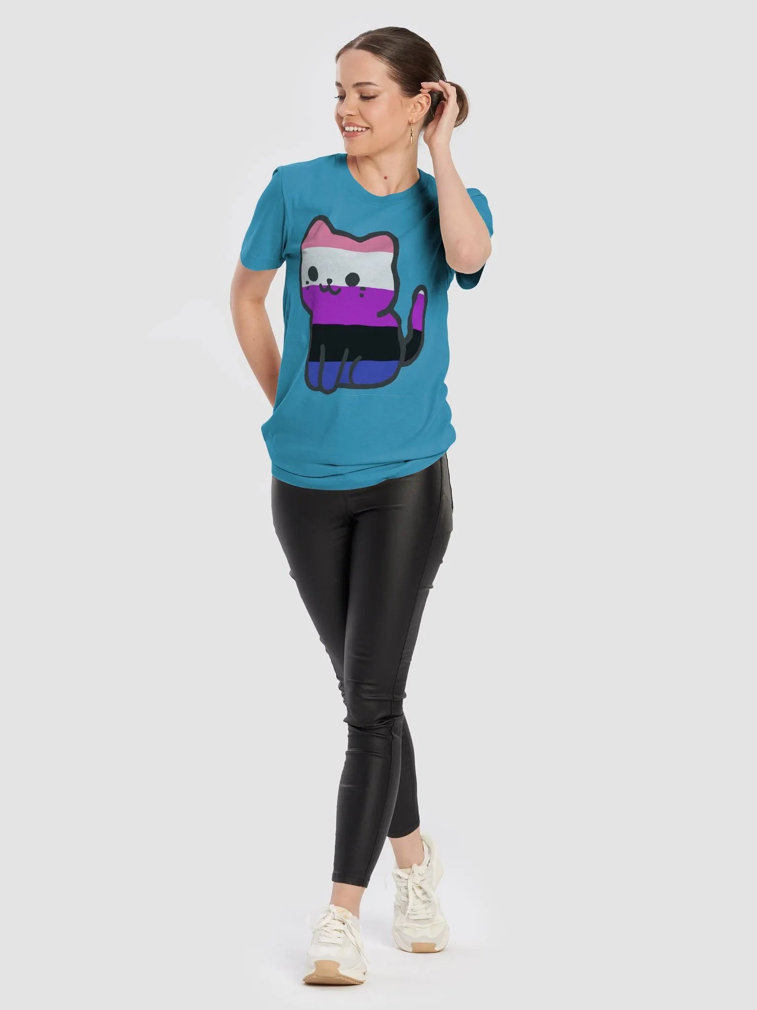 Genderfluid Pride Kitty Woman's Shirt product image (107)