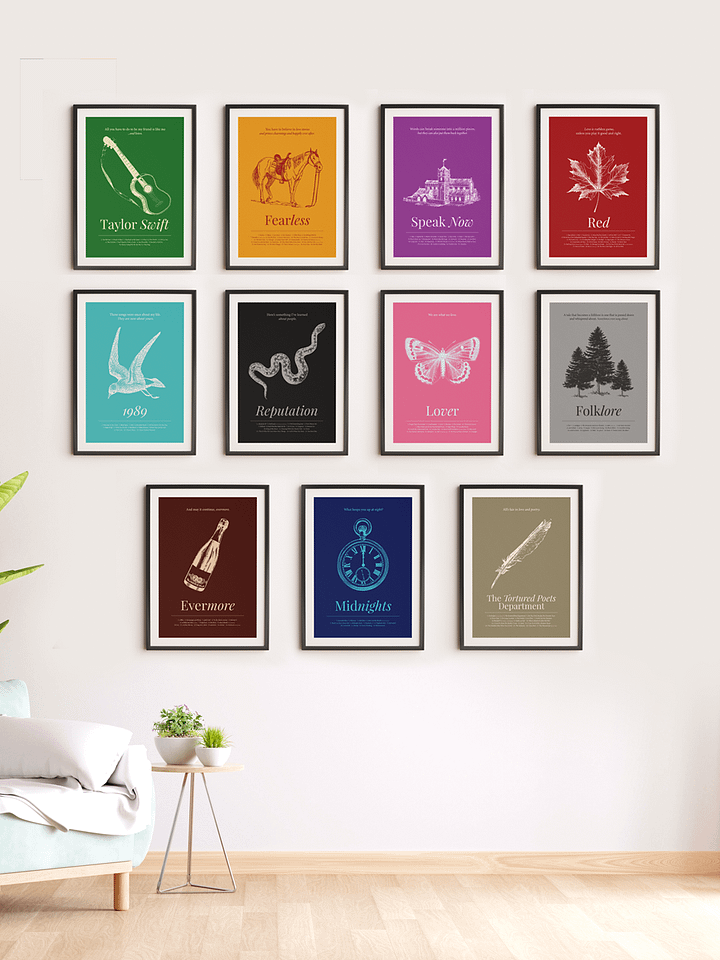 Taylor Swift (Set of 11) Album Digital Printable Wall Art Poster (A1 SIZE) - Instant Download product image (1)