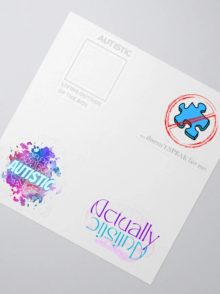 4 Pack - Autistic Pride Vinyl Stickers product image (4)