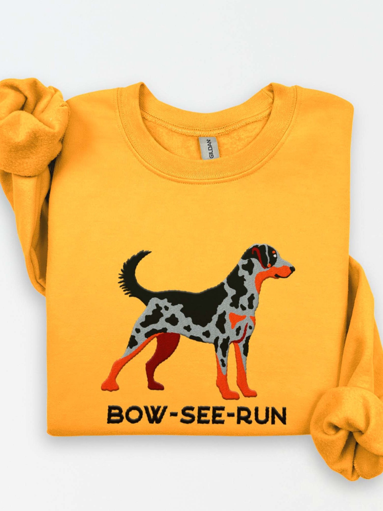 Bow-See-Run Sweatshirt (Embroidered) of a Beauceron(Harlequin) product image (1)