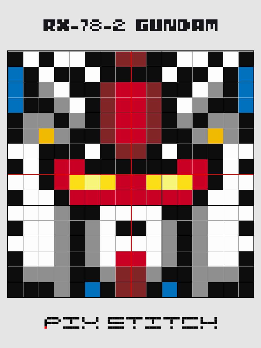 RX-78-2 Gundam Pixel Art product image (2)